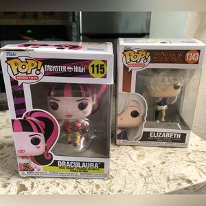 Funko Pop! Monster High Toy Figurine Draculaura #113 with Elizabeth #1343